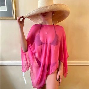 Echo pink beach coverup